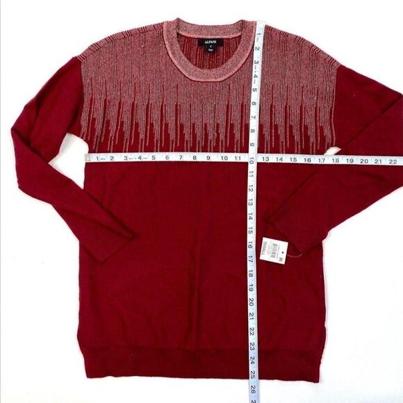 Alfani Sweater Top Small Red Ruby Metallic-Sparkle‎ - Picture 6 of 10